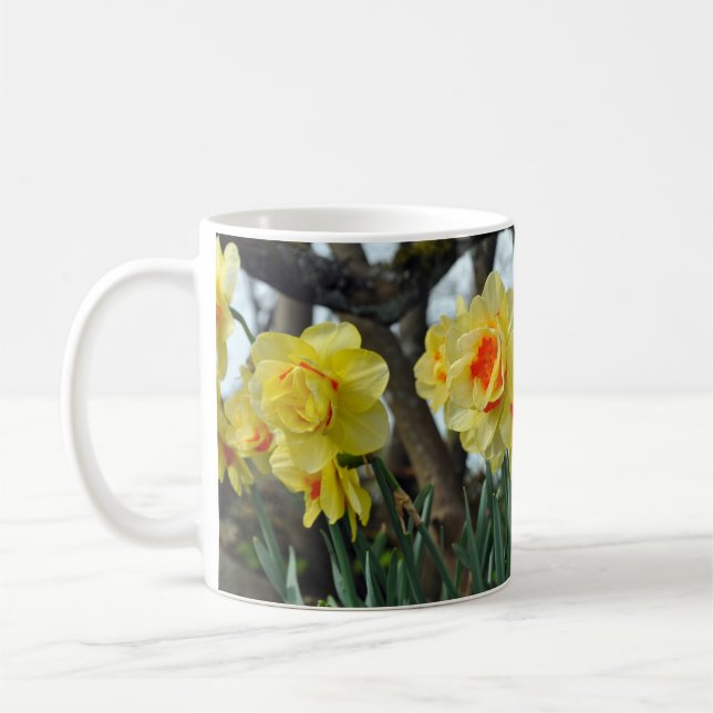 Taza De Café Flores adaffodiales amarillas (Izquierda)