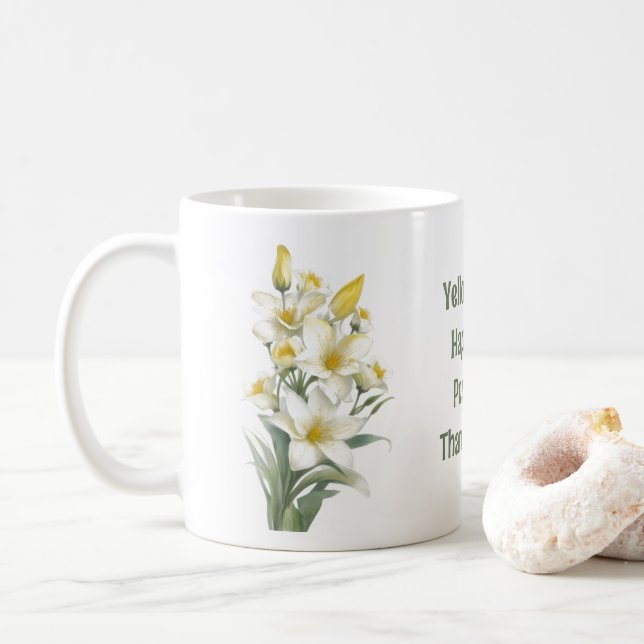 Taza De Café Flores amarillas (Con donut)