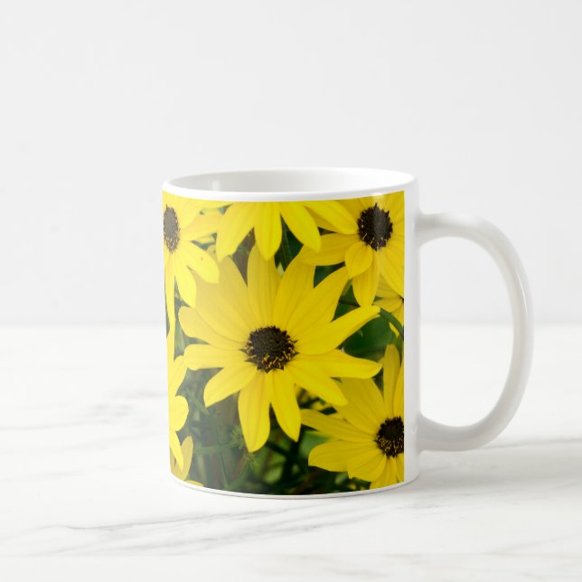 Taza De Café Flores amarillas brillantes (Derecha)