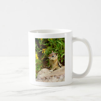 Taza De Café Flores amarillas Chipmunk