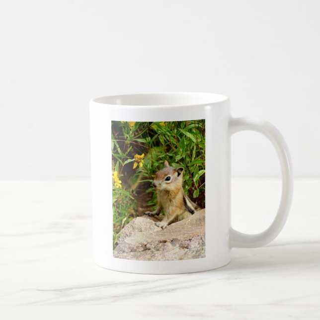 Taza De Café Flores amarillas Chipmunk (Derecha)