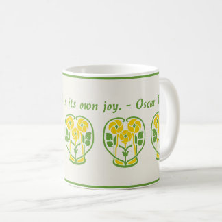 Taza De Café Flores amarillas de Art Nouveau café Mug