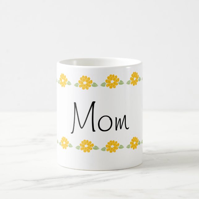 Taza De Café Flores amarillas de la mamá (Centro)