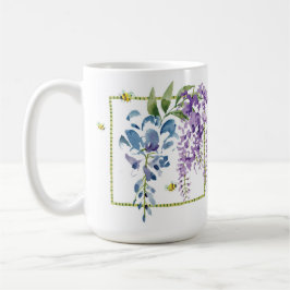 Taza De Café Flores amarillas de lavanda Mug clásico, 15 oz
