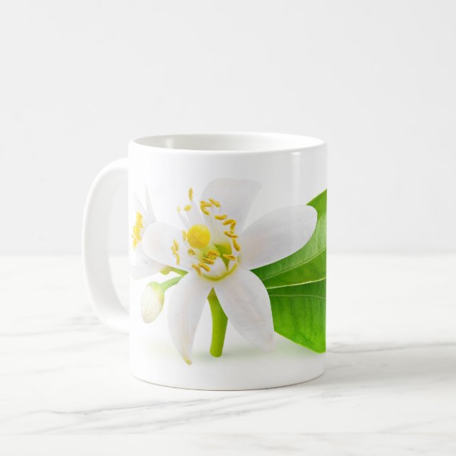 Taza De Café Flores arbóreas naranjas (Anverso izquierdo)