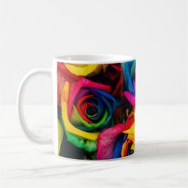 Taza De Café Flores arcoiris
