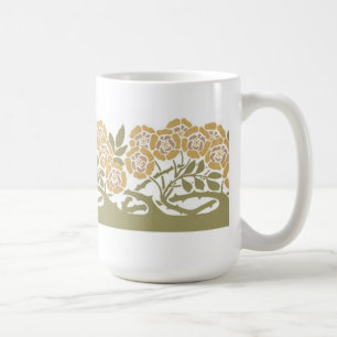 Taza De Café Flores Art Nouveau - Mug