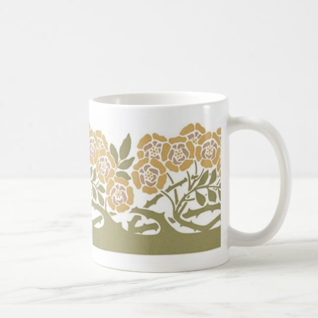Taza De Café Flores Art Nouveau - Mug (Derecha)