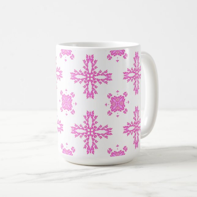 Taza De Café Flores artdeco en estilo retro (Anverso derecho)