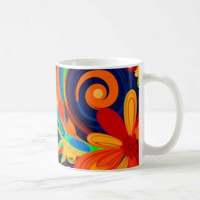 Taza De Café Flores Artsy (Derecha)