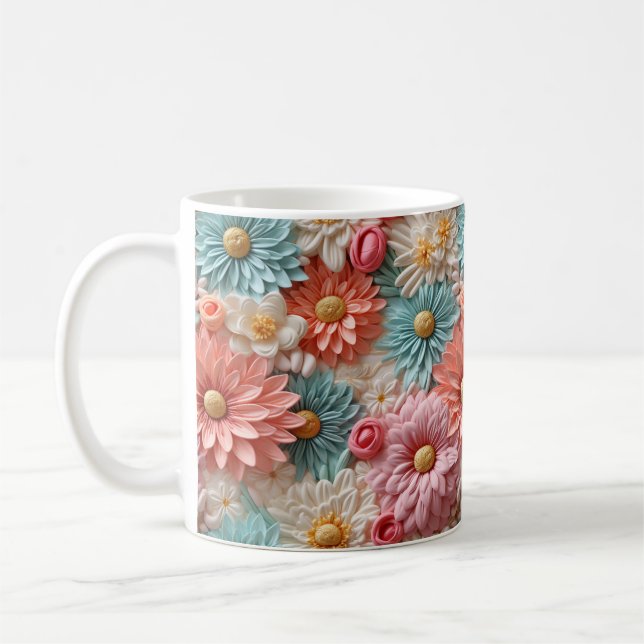 Taza De Café Flores Artsy (Izquierda)
