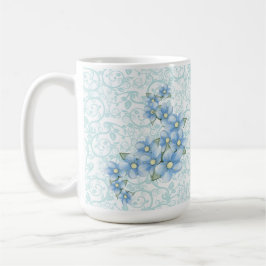 Taza De Café Flores azules