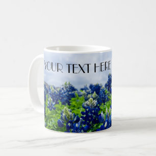 Taza De Café Flores azules azul Texas texan Floral