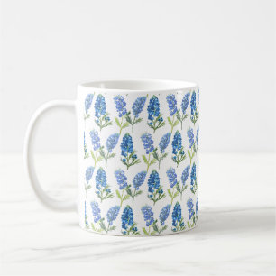 Taza De Café Flores azules de Bluebonnets Texas Texan Floral