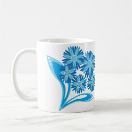 Taza De Café Flores azules originales