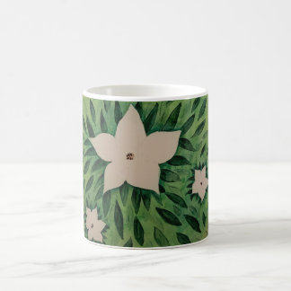 Taza De Café Flores Blancas