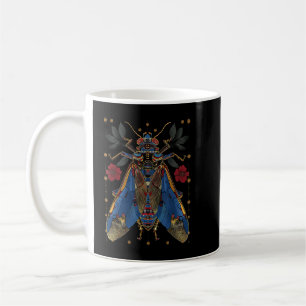 Taza De Café Flores Cicadas Insectos Tatuaje Vintage