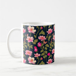 Taza De Café Flores coloridas-Patrón floral 22 - Café Mug