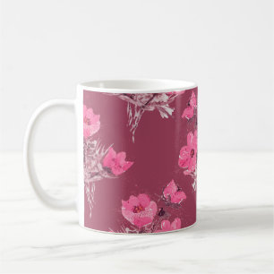 Taza De Café Flores Cosmos sin costura patternabstracto, arte,