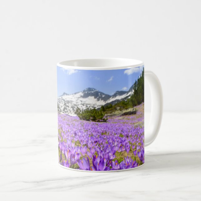 Taza De Café Flores | Crocus Pirin Mountain Park Bulgaria (Anverso derecho)