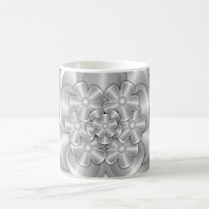 Taza De Café Flores cromadas - Café plateado Mug
