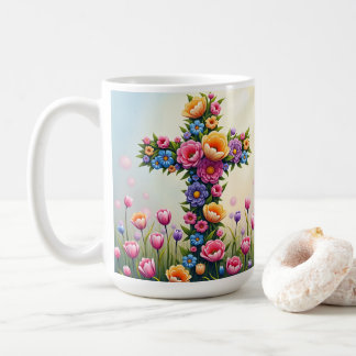 Taza De Café Flores cruzando café Mug