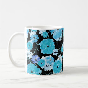 Taza De Café Flores de acuarela: Un Tapiz Delicado