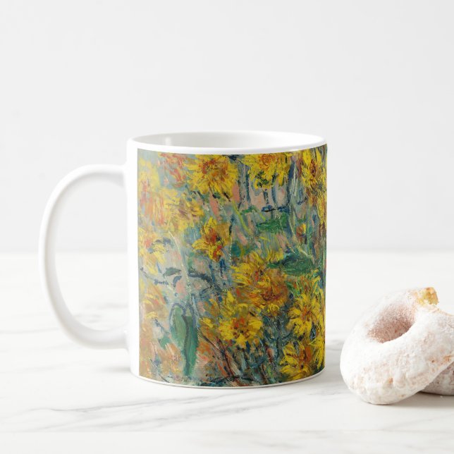 Taza De Café Flores de aguaturma de Claude Monet (Con donut)