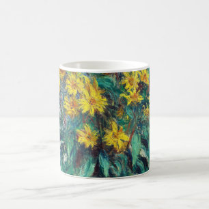 Taza De Café Flores de alcachofa de Jerusalén por Claude Monet