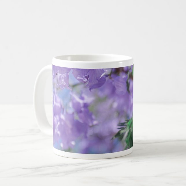 Taza De Café Flores de árbol de jacarandá morado (Anverso izquierdo)
