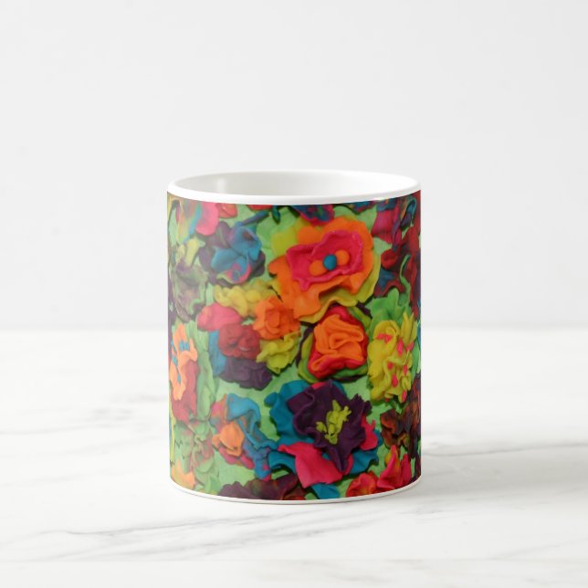 Taza De Café Flores de arcilla arco iris (Centro)