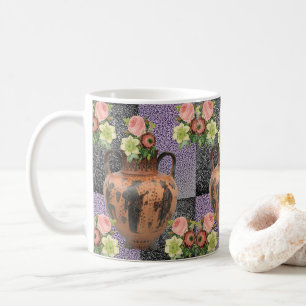 Taza De Café flores de barro