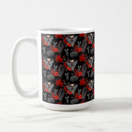 TAZA DE CAFÉ FLORES DE BATERÍA DE HALLOWEEN CUTE HALLOWEEN