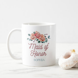 Taza De Café Flores de bodas venecianas, empleada de café de ho