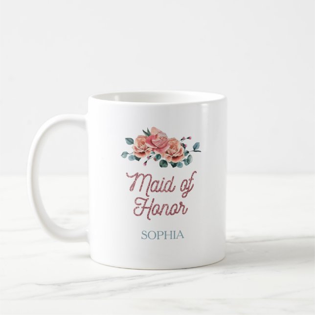 Taza De Café Flores de bodas venecianas, empleada de café de ho (Izquierda)