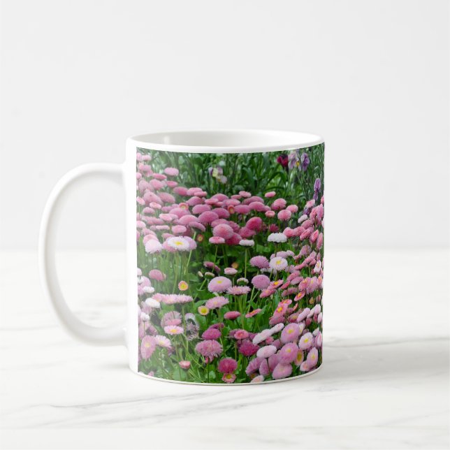 Taza De Café Flores de botón rosa (Izquierda)