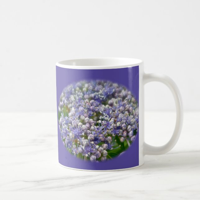 Taza De Café Flores de capucha azul de encaje Hydrangea (Derecha)