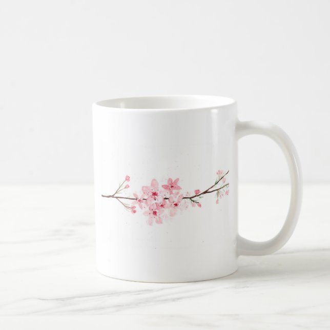 Taza De Café Flores de cerezo rosa flores japonesas sakura (Derecha)