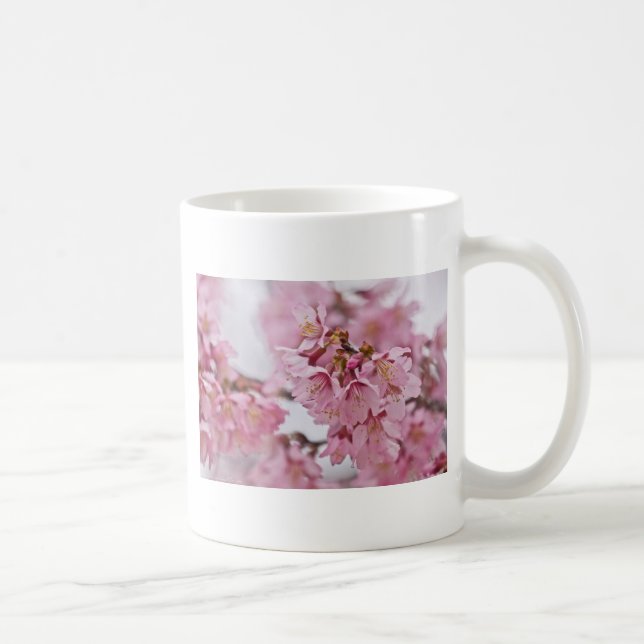 Taza De Café Flores de cerezo Sakura Rosa Pálido (Derecha)