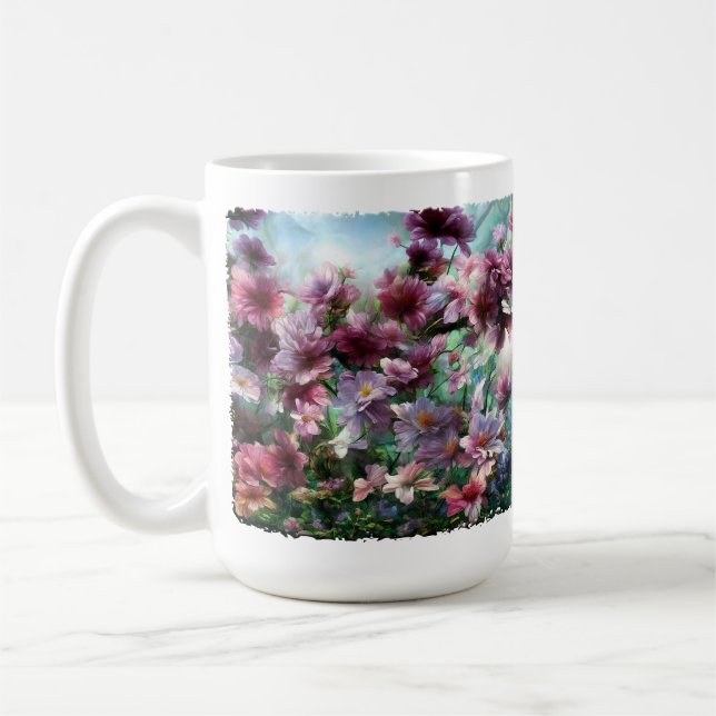 Taza De Café Flores de colmenillas de flores de cerezo (Izquierda)