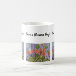 Taza De Café Flores de color de agua tulipán naranja