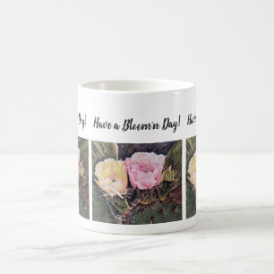 Taza De Café Flores de color rosa y amarillo