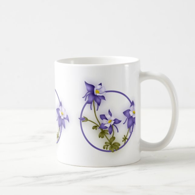 Taza De Café Flores de Columbine (Derecha)