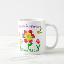 Taza De Café Flores de conciencia del autismo