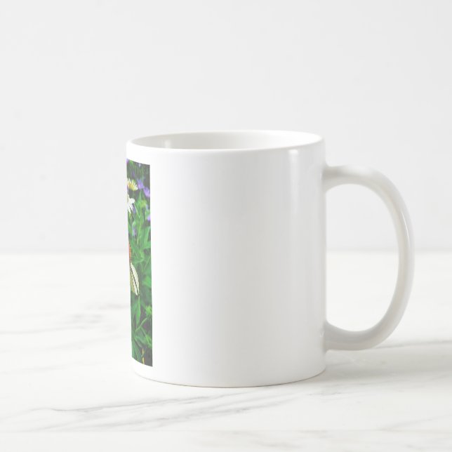 Taza De Café Flores de Cono blancas y Naranjas (Derecha)