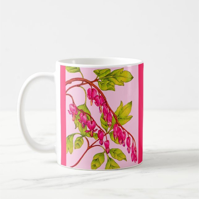 Taza De Café flores de corazón sangrante (Izquierda)