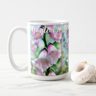 Taza De Café Flores de Dedalera Floral Rosa Personalizado Jardí