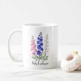Taza De Café Flores de espuela de julio