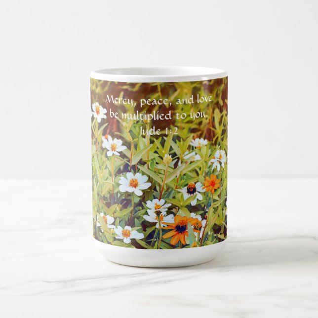 Taza De Café Flores de Faith Zinnia Garden Mug Cup (Centro)