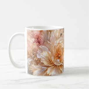 Taza De Café Flores de Fantasía de Lujo